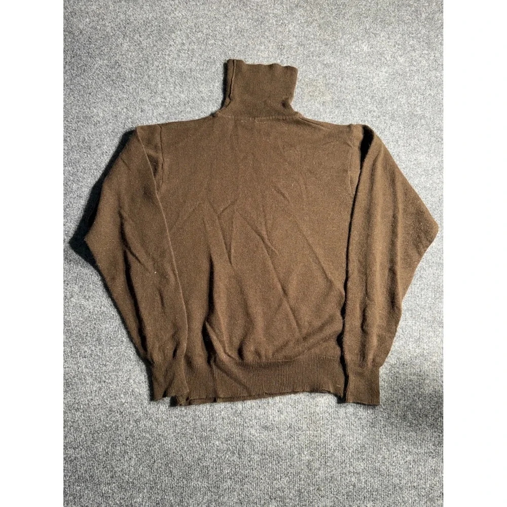 Passport 360 Mens Brown Turtleneck Sweater‎ Acrylic Full Fashioned Size M